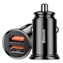 Зарядний пристрій Baseus USB Car Charger Circular Plastic 2хUSB 3.0 30W Black (CCALL-YD01)