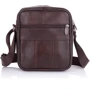 Мужская сумка через плечо Buffalo Bags коричневая (SHIM505C-brown): Фактура Матовая, Зернистая