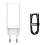 Зарядное устройство Baseus Wall Charger GaN3 Pro 2xUSB-C+USB 65W with USB-C Cable White (CCGP050102): Количество USB-портов 3