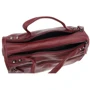Жіноча сумка бочонок Borsa Leather бордова (1t560-burgundy): Застібка Молния