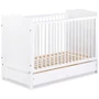 Детская кроватка Klups Felix 120X60 с ящиком и перегородкой белый