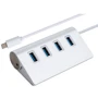 Адаптер Vinga Adapter USB-C to 4xUSB3.0 1m cable Aluminium (VCPHCU304)