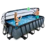 Бассейн каркасный EXIT Toys большой, прямоугольный с куполом 400х200х100 см картридж (30.32.42.00)