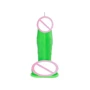 Свеча LOVE FLAME - Dildo L Green Fluor, CPS01-GREEN