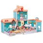 Кукольный домик: 176 деталей, раскладная конструкция, мебель, игровые фигурки (668-7 A)