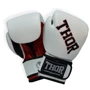 Перчатки боксерские THOR RING STAR 16oz /Кожа /бело-красно-черные