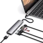 Адаптер Satechi Adapter USB-C to micro SD+SD+2xUSB3.0+USB-C Space Grey (ST-SCMA2M): Додаткові роз'єми USB-C, USB OTG, SD+TF Card