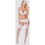 Эротический кружевной комплект Obsessive 810-SEG-2 set white S/M