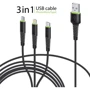 Кабель Intaleo USB Cable to Lightning/microUSB/USB-C 1.4m Black (CBFLEXU1): Тип USB Cable - Lightning/microUSB/USB-C
