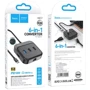 Адаптер Hoco Adapter HB37 USB-C to HDMI+USB3.0+2xUSB2.0+RJ45 Black (6931474799029) фото 6