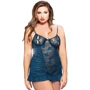 Короткая комбинация и стринги Fantasy Lingerie, XL/XXL (B-P104 TEAL)
