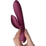 Вибратор-кролик Rocks-Off Every Girl Burgundy, два мотора, разноцветная LED-подсветка, мощный