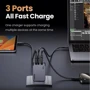 Зарядний пристрій Ugreen Wall Charger 2хUSB-C+USB X755 GaN 65W Nexode Pro Gray (25871): Кабель в комплекті отсутствует