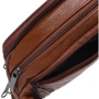 Мужская поясная сумка Keizer коричневая (K1166-brown): Застежка Молния