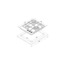 Варочная поверхность Eleyus MAGENTA 45 BL CF: Размеры для встраивания 48.5х41 см