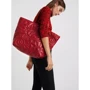 Женская сумка шоппер Desigual красная (8445110228586): Фактура Тиснение, Матовая