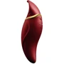 Вибратор 2в1 с язычком Zalo - Hero Wine Red (кристалл Swarovski)