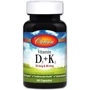 Carlson Labs Vitamin D3 + K2, 50 mcg + 90 mcg, 60 Capsules (CAR-10610)