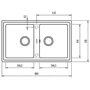 Кухонная мойка Teka STONE 90 B-TG 2B 115260010 черный металлик: Материал Гранит