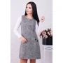 Платье FashionUp PL-1559B-42 42 серое повседневное до середины бедра
