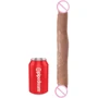 Двойной фаллоимитатор King Cock 12" Slim Double Dildo, 30x3.3 см, коричневый
