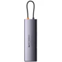 Адаптер Baseus Adapter Metal Gleam Series USB-C to HDMI+2xUSB3.1+2xUSB3.0+USB-C+PD+RJ45+SD+TF Gray (WKWG020213) фото 4