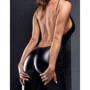 Комбинезон Noir Handmade F306 Mirage catsuit with jewelry rhinestone chain adorning the back Black, L
