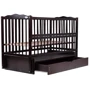Кровать Babyroom Веселка маятник, ящик, откидной бок DVMYO-3 бук венге (622006)