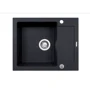 Кухонная мойка Pyramis MIDO 62x50 1B 1D черная+кран Silvio (070088401Sn)
