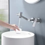 Смеситель настенный Lefton Single-Handle Wall Mount Bathroom Faucet with Temperature Display-BFWM2401 Brushed Nickel: Вес, кг 2.14