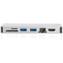 Адаптер Digitus Adapter USB-C to HDMI+VGA+2xUSB+USB-C+SD/TF+RJ54 Silver (DA-70866) фото 6