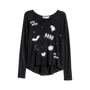 Лонгслів H & M 911-403353 146-152 см чорний