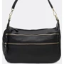 Женская сумка через плечо Borsa Leather черная (K1213-black): Фактура Матовая, Зернистая