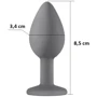 Силиконовая анальная пробка с кристаллом Purple Silicone Topaz ( размер M )