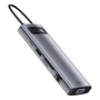 Адаптер Baseus Adapter USB-C to 3xUSB3.0+HDMI+TF+SD+USB-C+VGA+RJ45 Gray (CAHUB-CU0G) фото 4