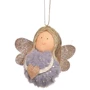Прикраса новорічна Ангел, текстиль, 9 см, сірий, 4296