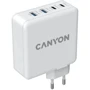 Зарядное устройство Canyon Wall Charger H-100 2xUSB-C+2xUSB GaN 100W White (CND-CHA100W01)
