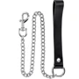 Поводок Fetish Tentation Premium Metal leash with cowhide leather wrist 72 см