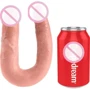 Pipedream Cock U-shape Double Trouble M - двойной фаллоимитатор, 34x3.3 см, телесный