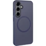Чехол для телефонов Mobile Case TPU+PC Metal Buttons with MagSafe Colorful Navy Blue for Samsung S926 Galaxy S24 Plus
