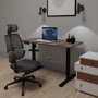 Комплект Mealux PowerDesk Lite Walnut + Leo Air Plus Black стол и стул (EVO-201 Lite Walnut /B +Y 546 KB) фото 2
