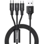 Кабель Baseus USB Cable to Micro USB/Lightning/Type-C Rapid Series 3.5A 1.2m Black (CAJS000001)