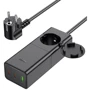 Зарядное устройство Hoco Wall Charger USB+2xUSB-C+AC NS4 Sharp PD 65W Black: Количество USB-портов 3