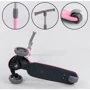 Самокат трехколесный Best Scooter складной алюминиевый руль, 3 колеса PU со светом Pink (102029): Тип колес литые
