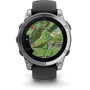 Смарт-часы Garmin Fenix E 47mm Stainless Steel with Black Silicone Band (010-03025-00): Материал корпуса нержавеющая сталь
