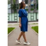 Платье FLFashion Вихрь ФПВ 3046 52 синее повседневное удлиненное миди: Вид Повседневные платья