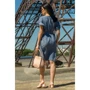 Платье FLFashion Лион ЗПЛ 1132 48 синее повседневное до середины бедра: Вид Повседневные платья