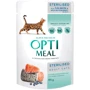 Влажный корм Optimeal Adult Cats Sterilised для стерилизованных/кастрированных для кошек с лососем и черникой в желе 12х85 г (4820269140141)