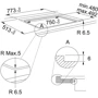 Варочная поверхность Franke FSM 804 I B BK 108.0606.110: Размеры для встраивания 750х490 мм