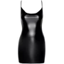 Платье Noir Handmade F307 Mirage wetlook mini dress with jewelry rhinestone chain Вlack, L